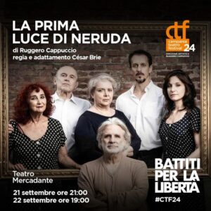 "La prima luce di Neruda" apre la 17esima edizione del Campania Teatro Festival