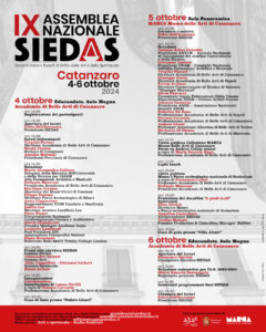 IX Assemblea Nazionale SIEDAS, il programma completo dell'evento