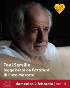 "Partiture", Toni Servillo chiude la rassegna di Sala Assoli dedicata ad Enzo Moscato